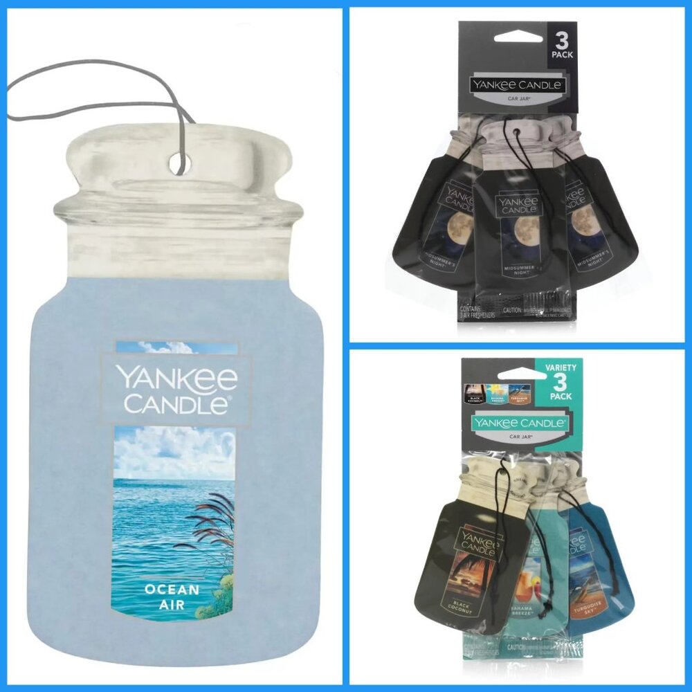 7 Pack Variety Yankee Candle Car Fragrance Scents